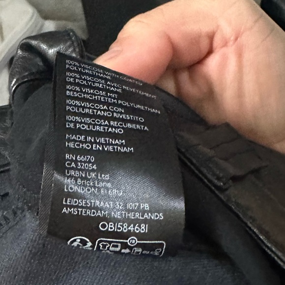 Free People City Slicker Faux Leather Maxi Skirt In Black sz 0 - Picture 5 of 8